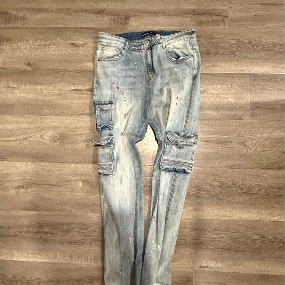 Distressed Light Wash Jeans